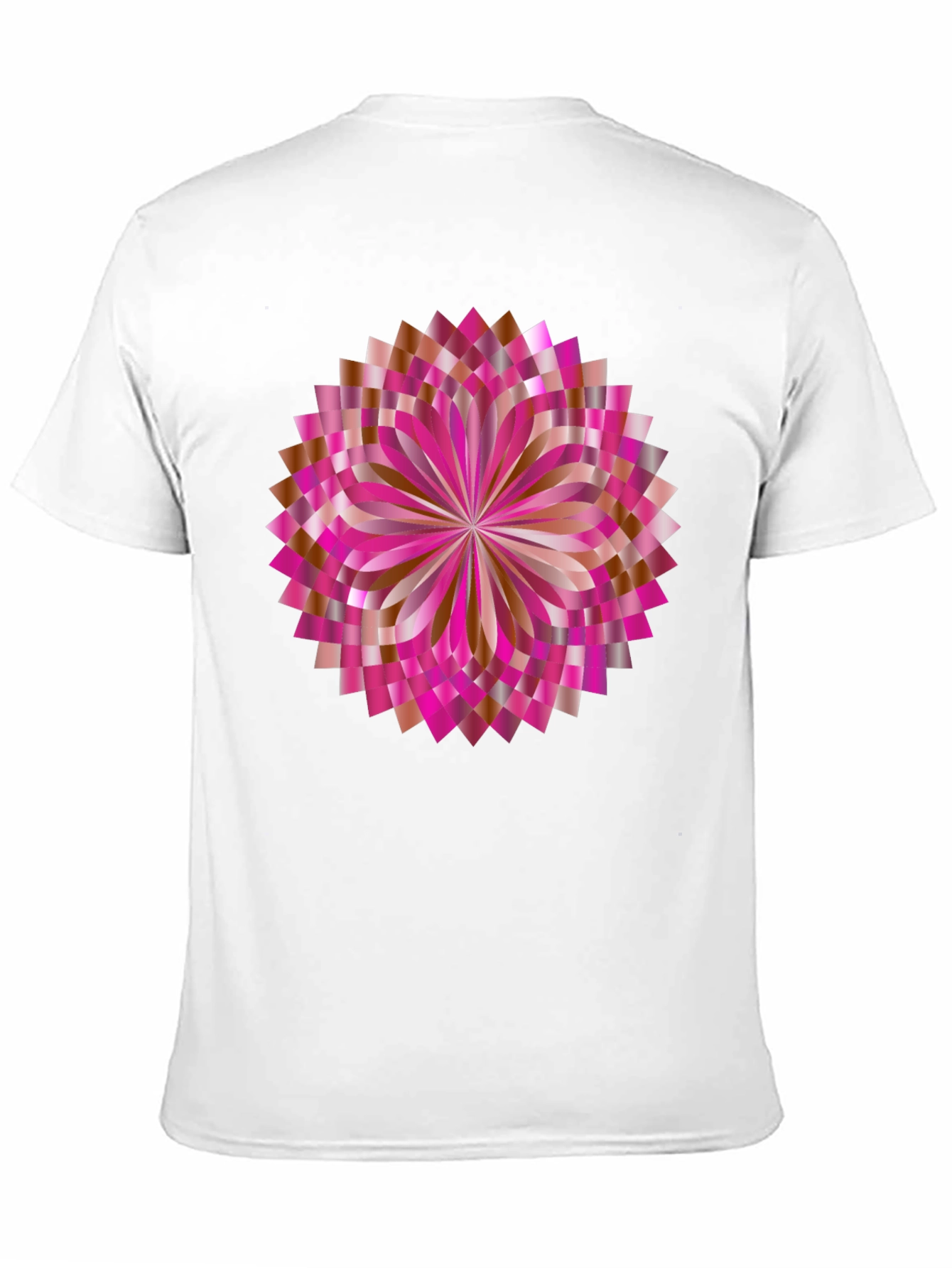 Abstract Geometric Floral Graphic Black T-Shirt