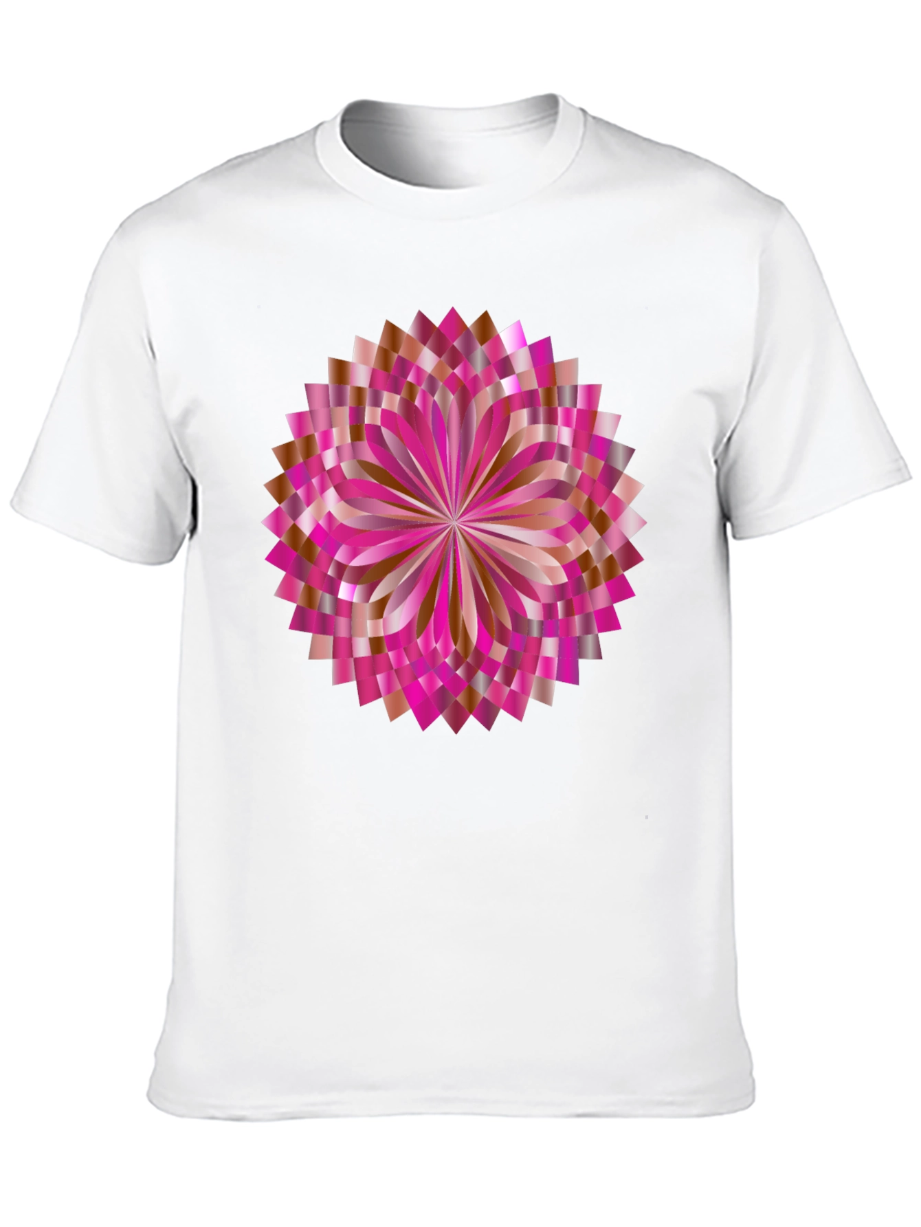 Abstract Geometric Floral Graphic Black T-Shirt