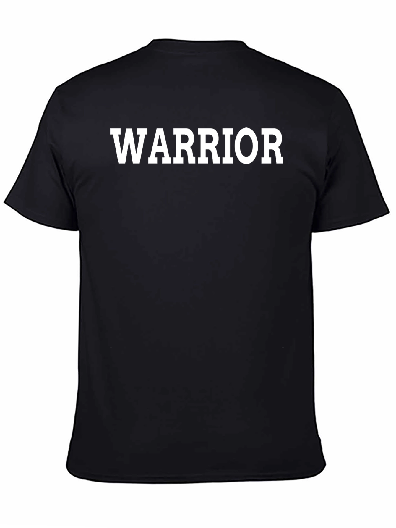 Warrior Black Cotton T-Shirt - Bold Statement Tee