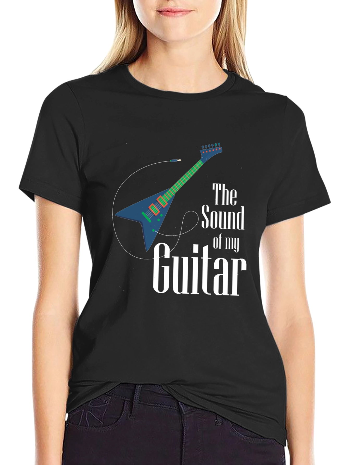 Sound of My Guitar Graphic T-Shirt - Black