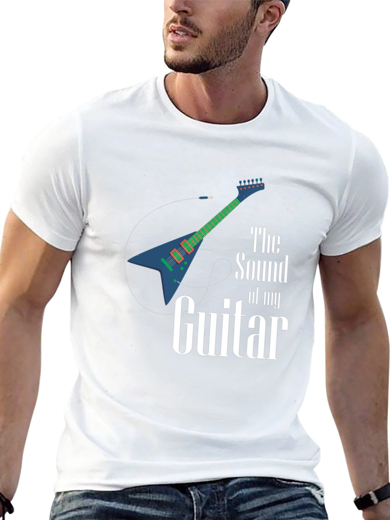 Sound of My Guitar Graphic T-Shirt - Black