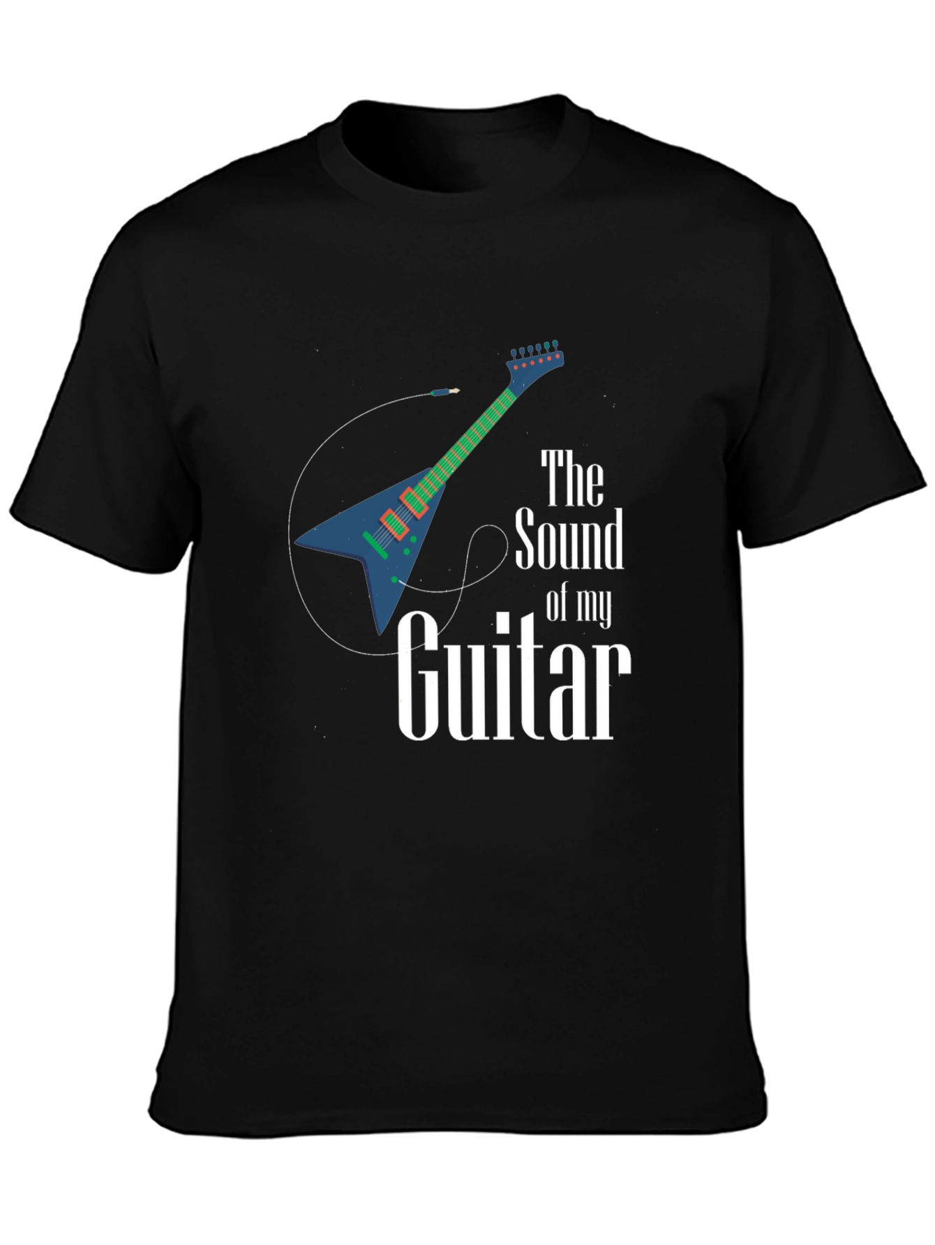 Sound of My Guitar Graphic T-Shirt - Black