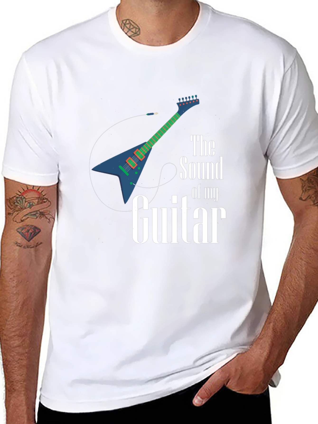 Sound of My Guitar Graphic T-Shirt - Black