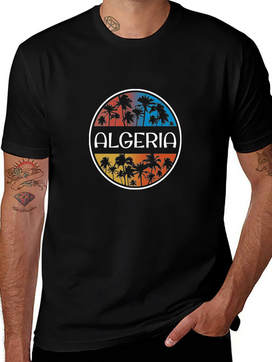 Algeria Palm Tree Graphic T-Shirt