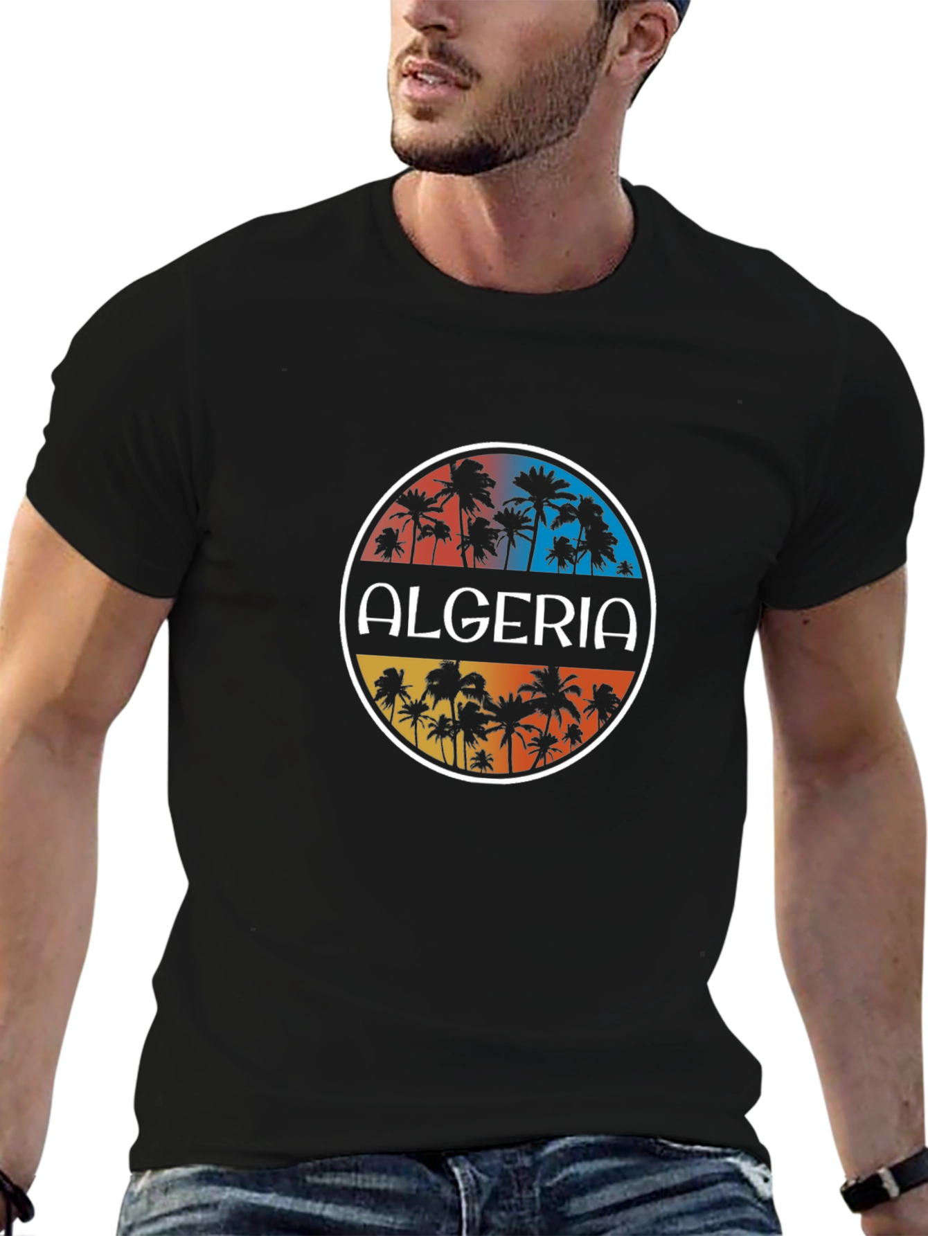 Algeria Palm Tree Graphic T-Shirt