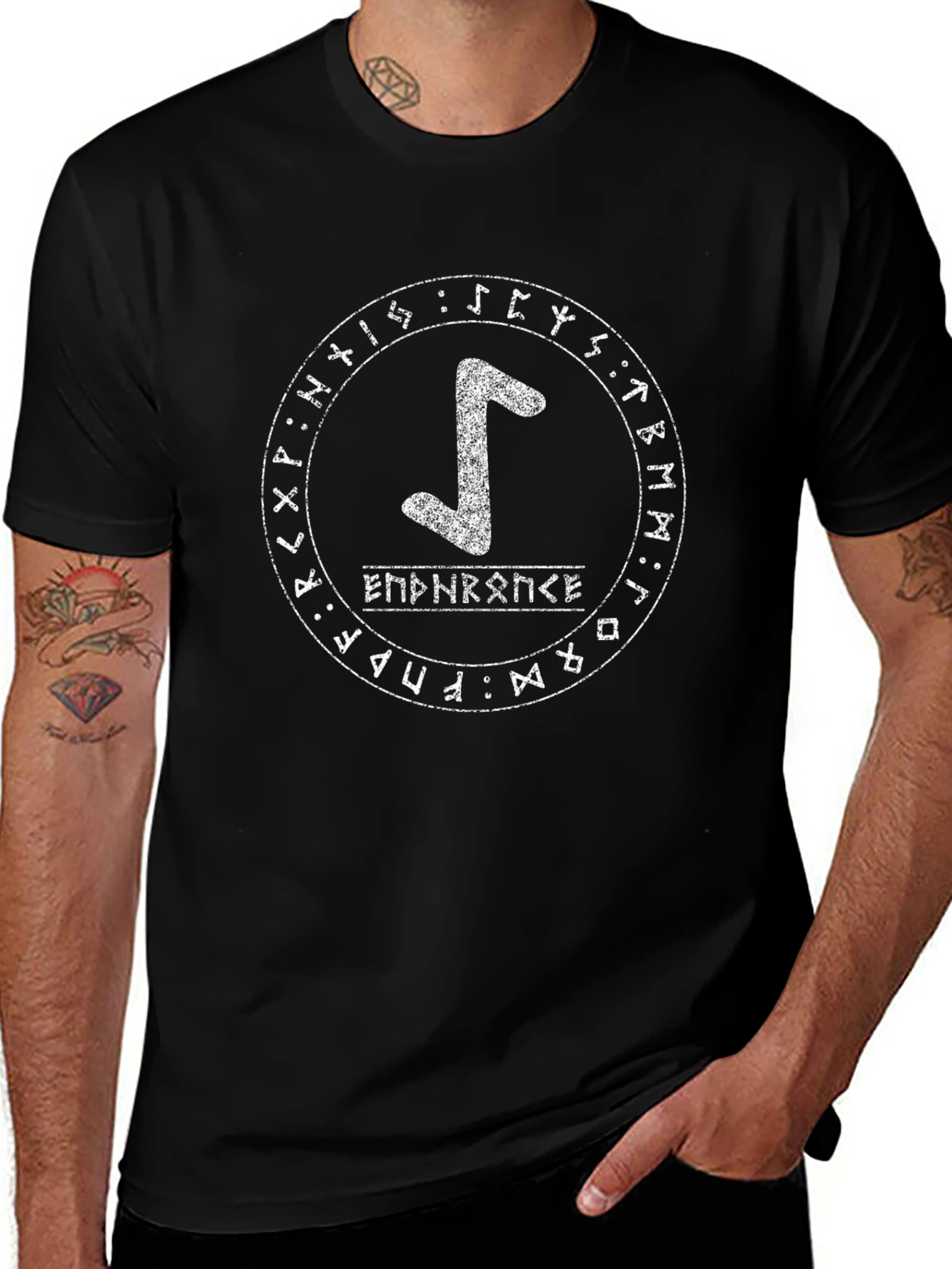 Endurance Rune T-Shirt - Viking Inspired Norse Design