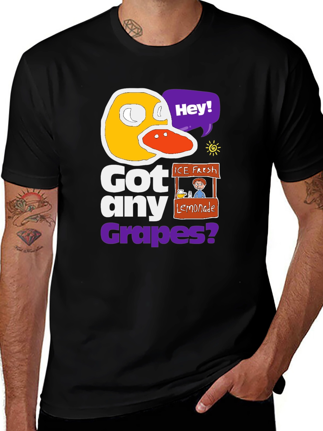 Got Any Grapes T-Shirt - Funny Duck Design
