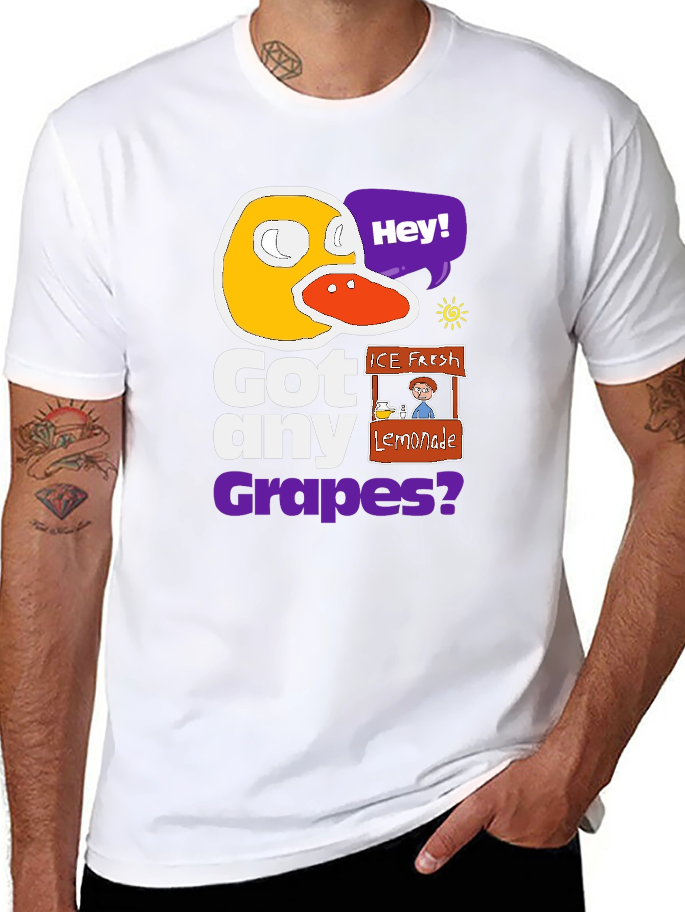 Got Any Grapes T-Shirt - Funny Duck Design