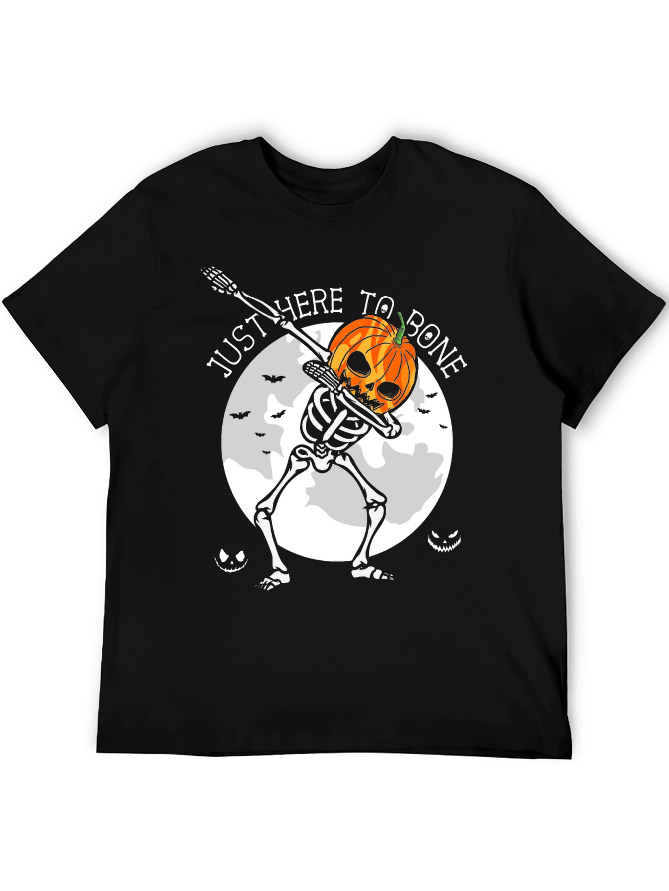 Halloween Pumpkin Skeleton Dab T-Shirt