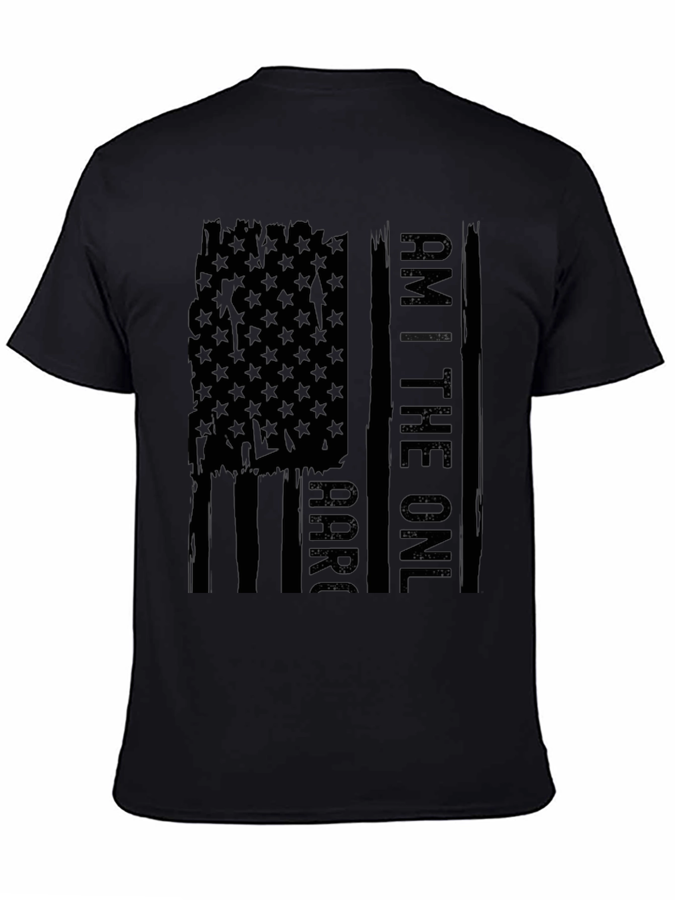 Am the One T-Shirt - Distressed American Flag Design