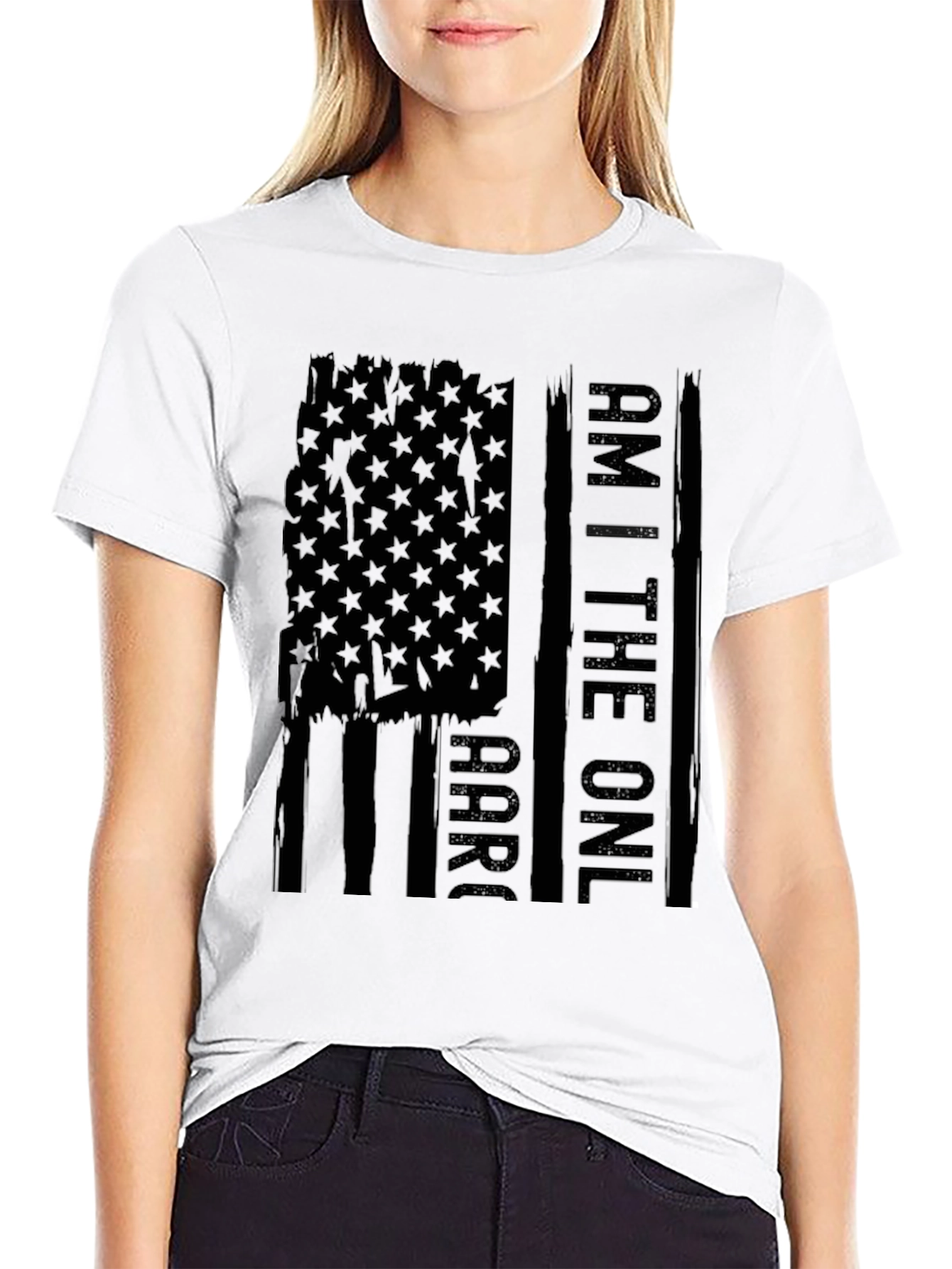 Am the One T-Shirt - Distressed American Flag Design