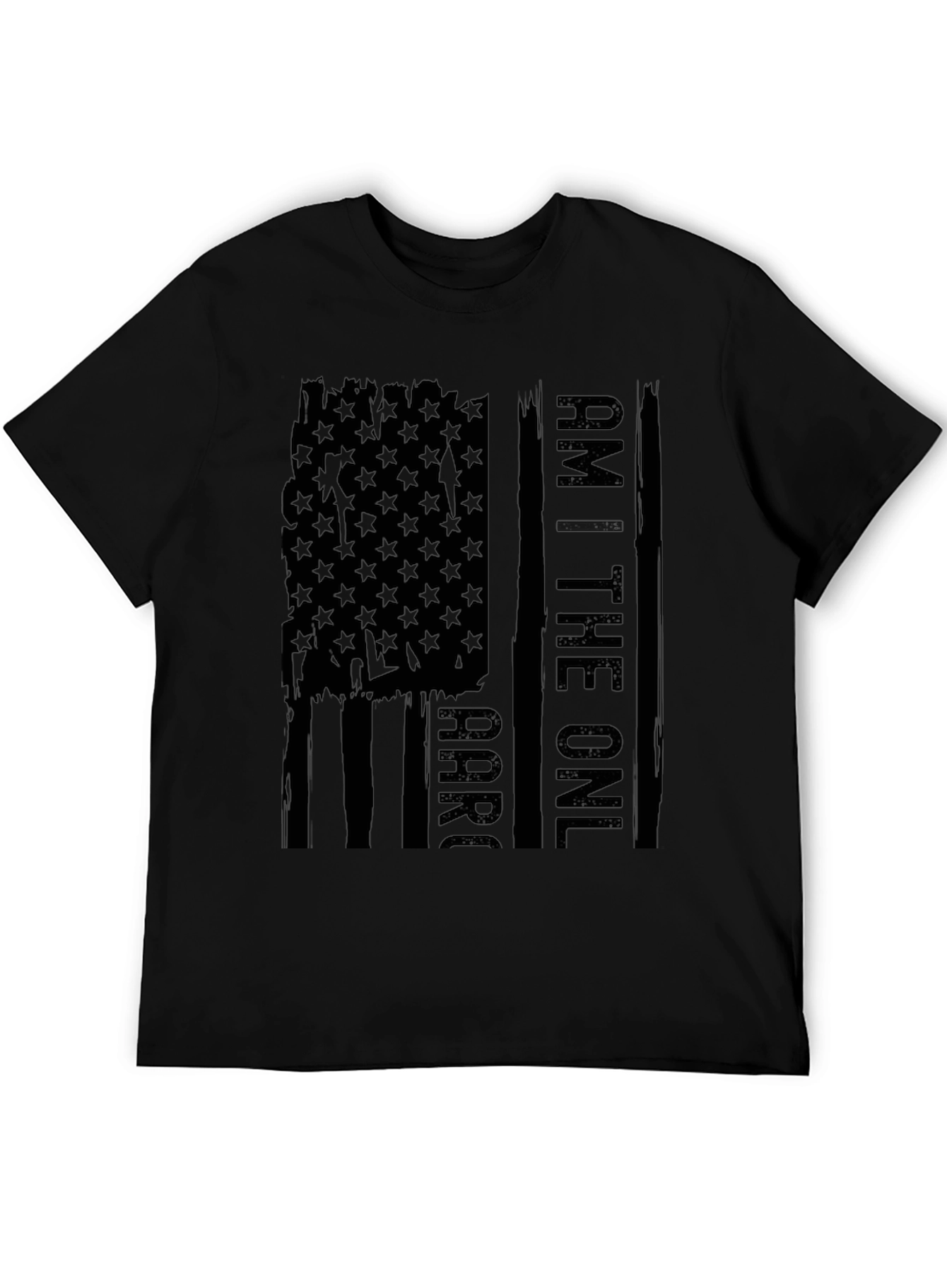 Am the One T-Shirt - Distressed American Flag Design