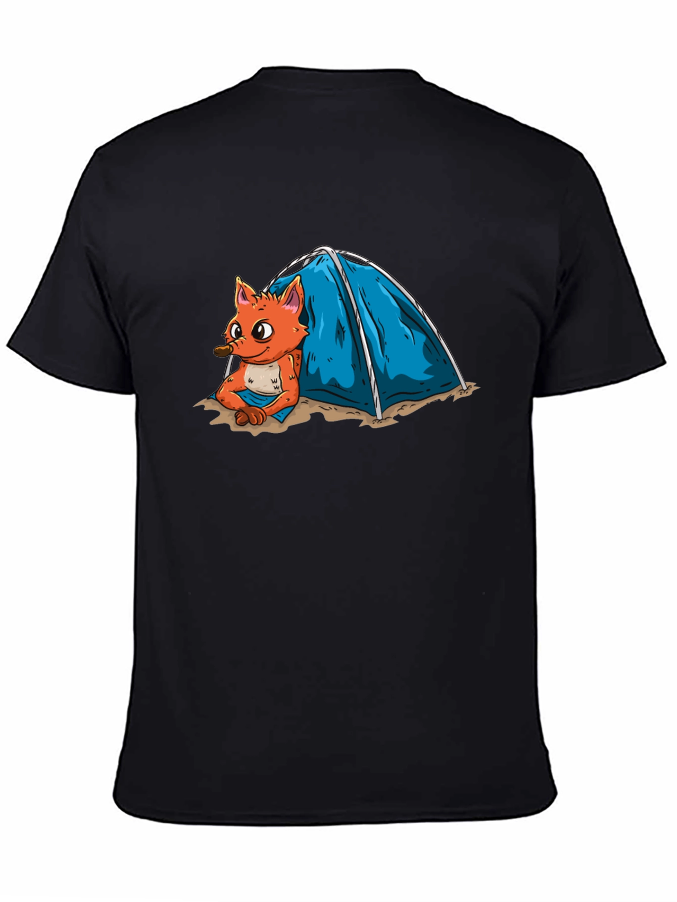 Cartoon Fox Camping T-Shirt