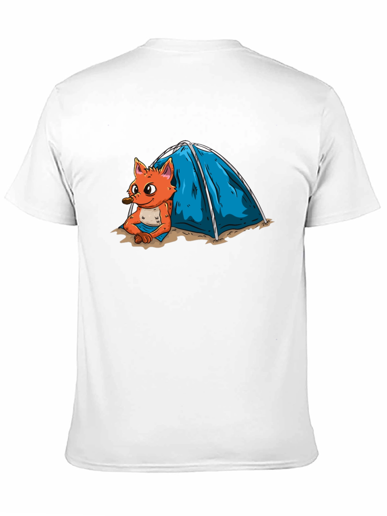 Cartoon Fox Camping T-Shirt