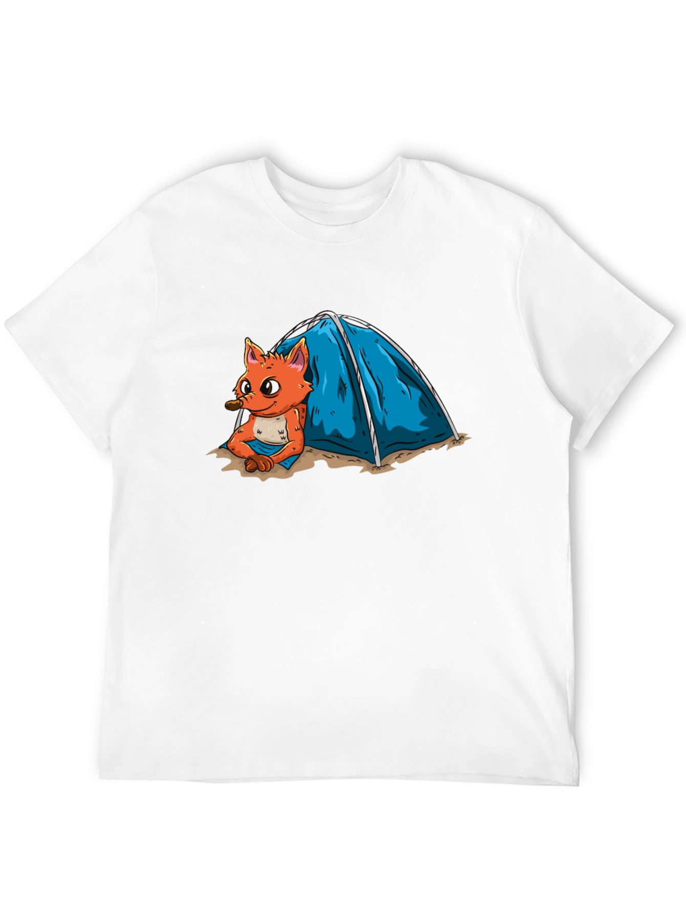 Cartoon Fox Camping T-Shirt