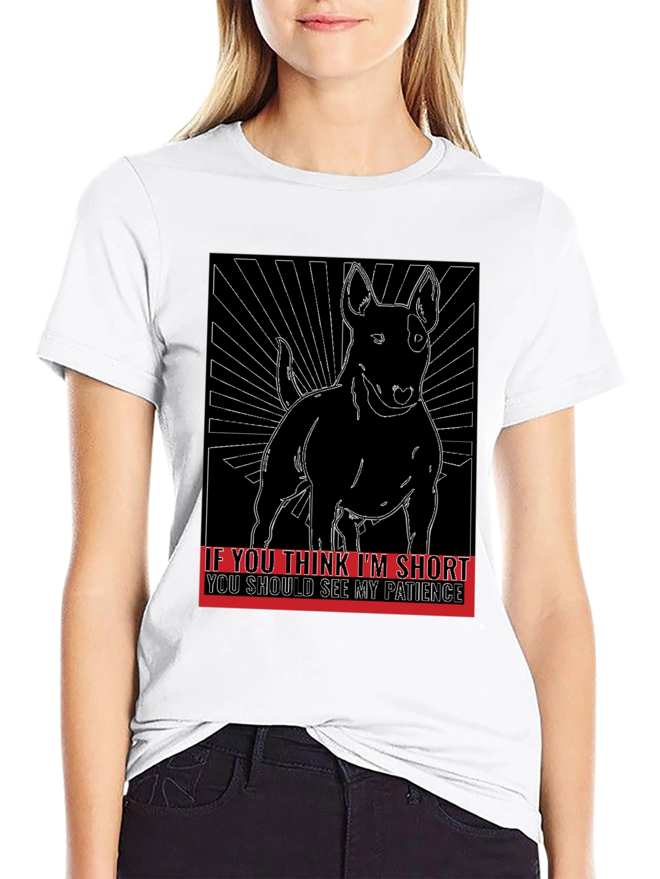 Dog Humor T-Shirt: Short & Patient!