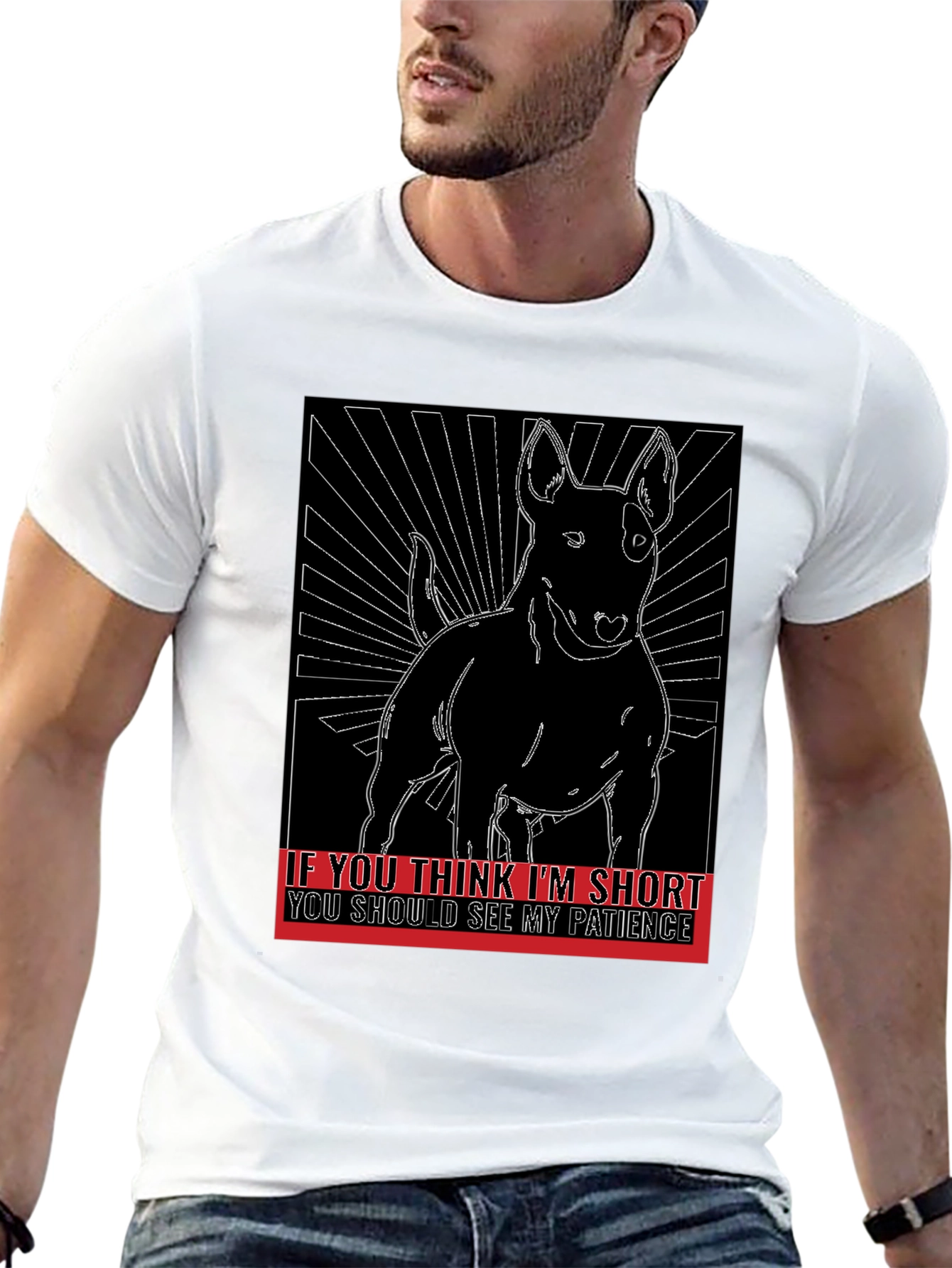 Dog Humor T-Shirt: Short & Patient!
