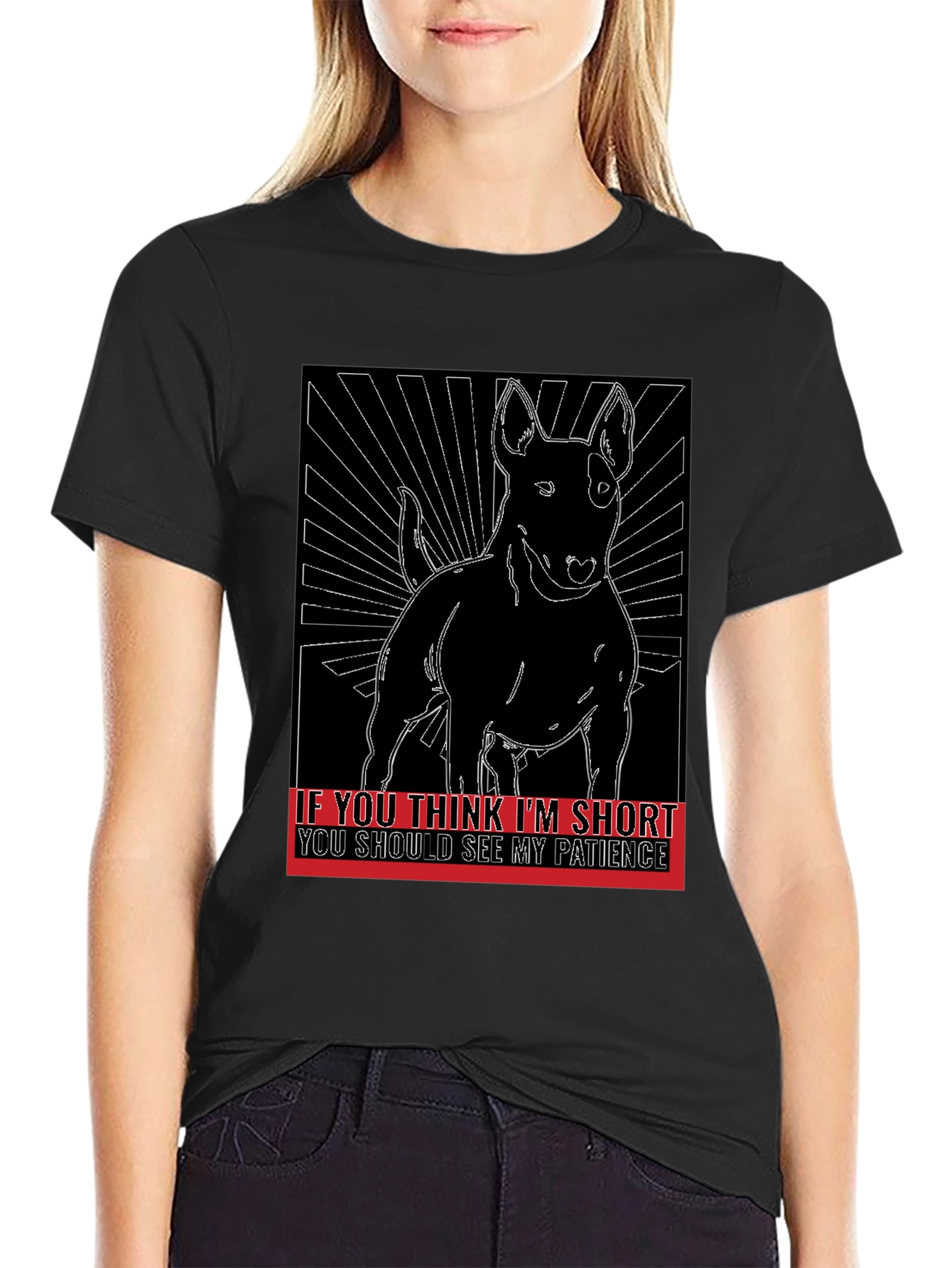 Dog Humor T-Shirt: Short & Patient!