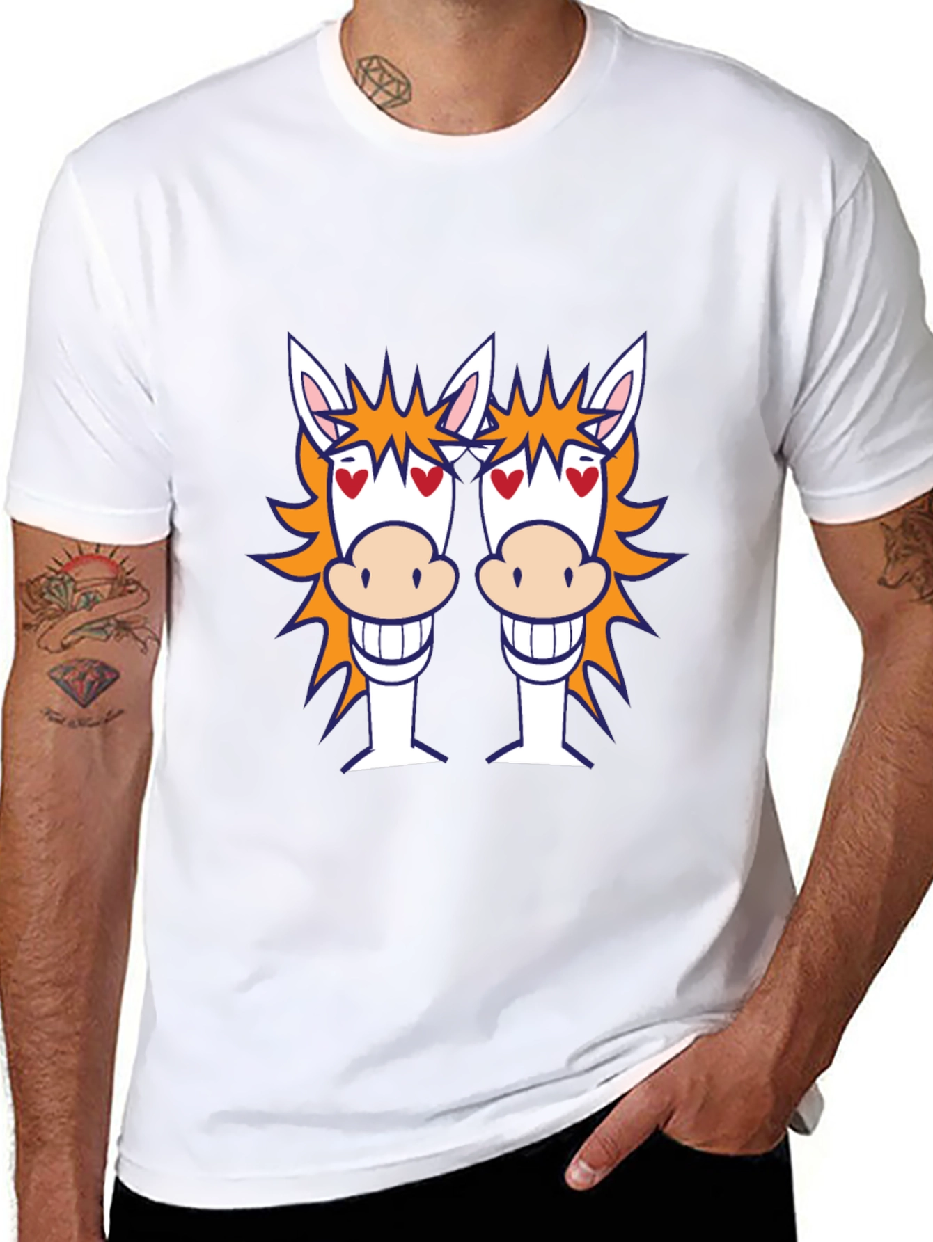 Horse T-Shirt: Fun Cartoon Graphic Tee