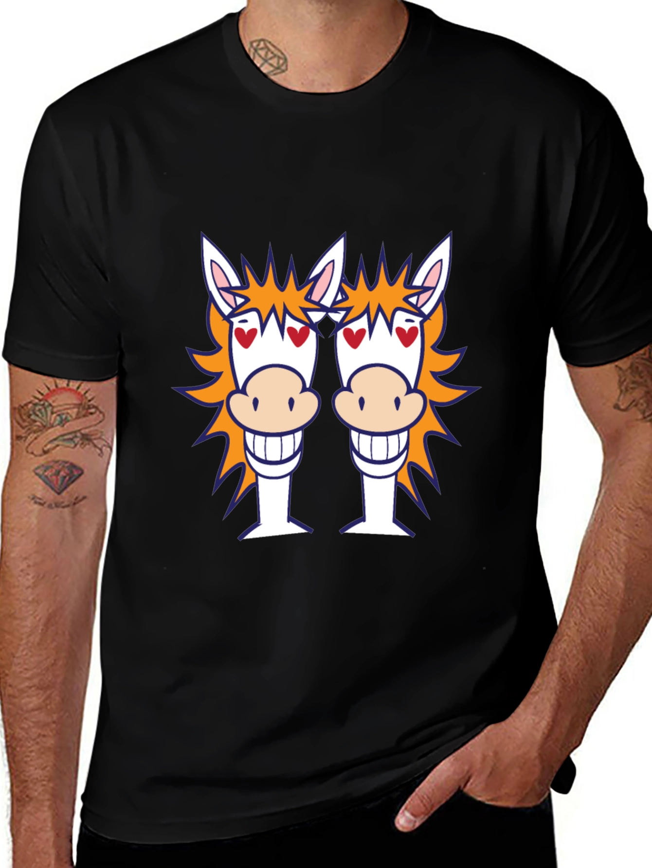 Horse T-Shirt: Fun Cartoon Graphic Tee