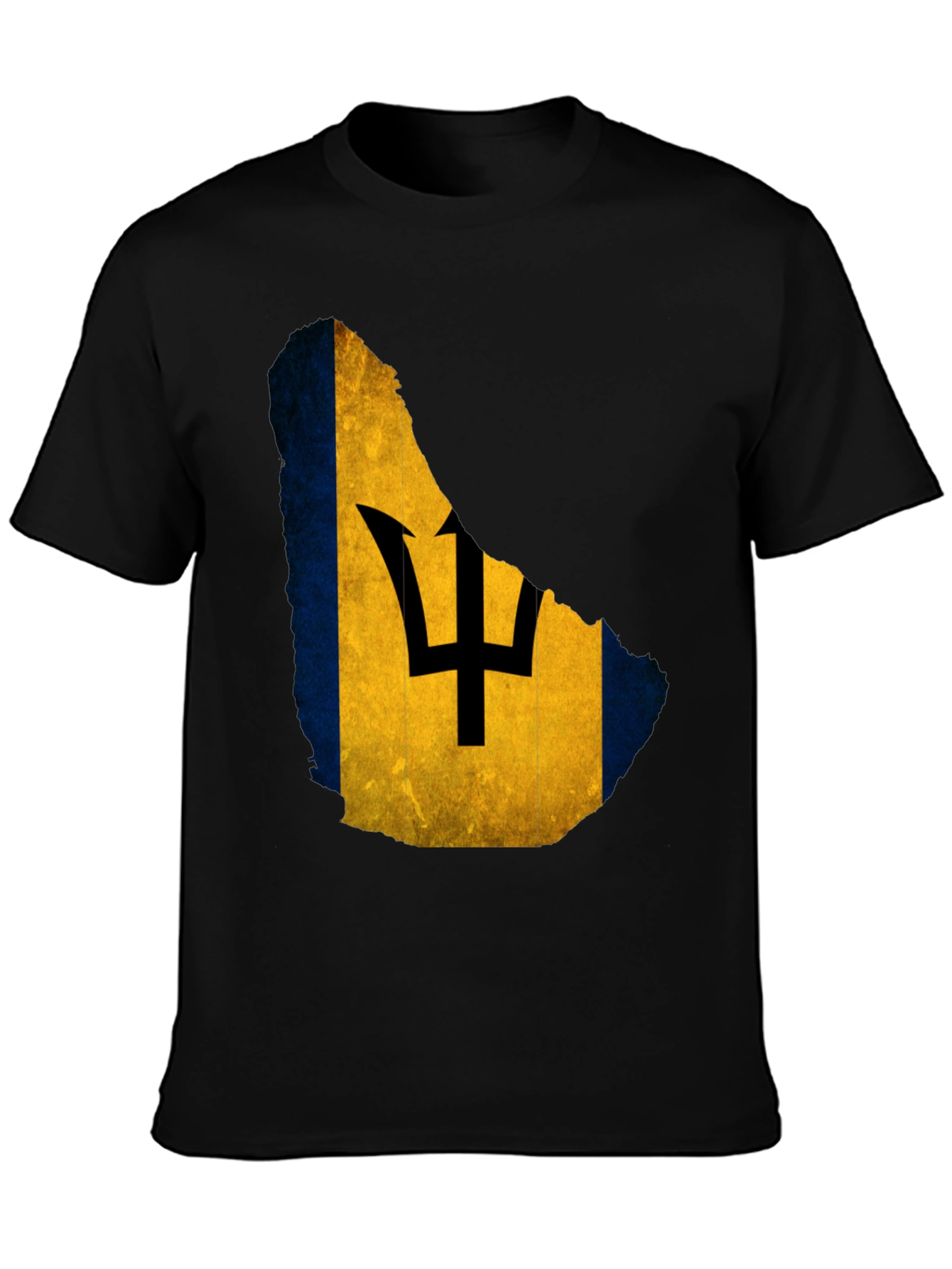 Barbados Flag T-Shirt Mens Crew Neck Tee