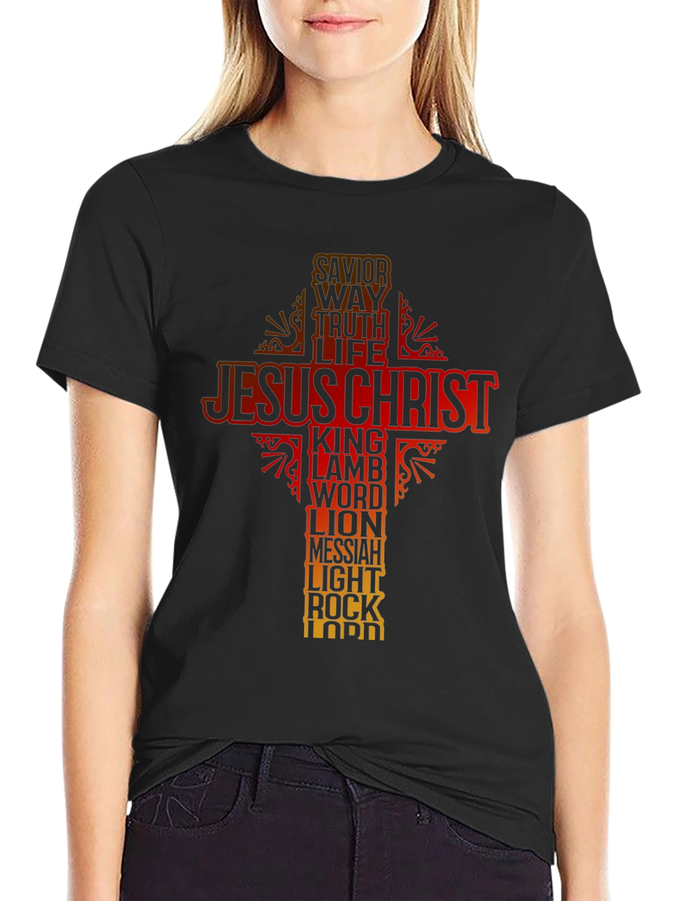 Jesus Christ Cross T-Shirt Christian Religious Tee