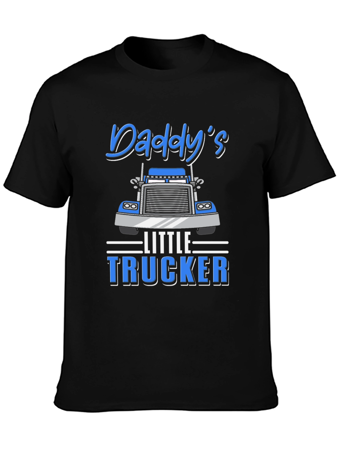 Daddys Little Trucker Black Graphic T-Shirt