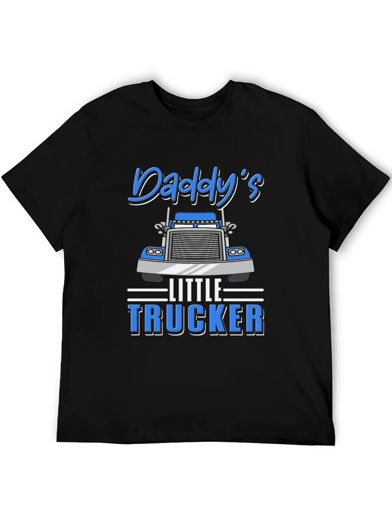 Daddys Little Trucker Black Graphic T-Shirt