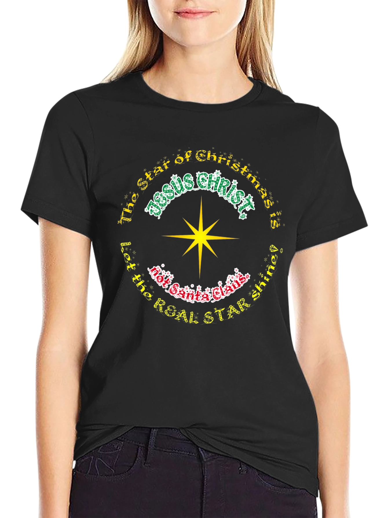 Jesus Christ Real Star Christmas T-Shirt