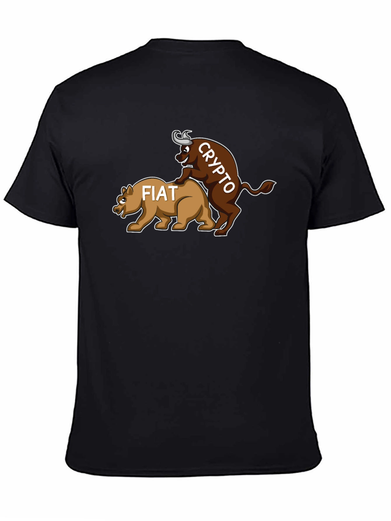 Crypto Bull vs. Fiat Bear T-Shirt - Black