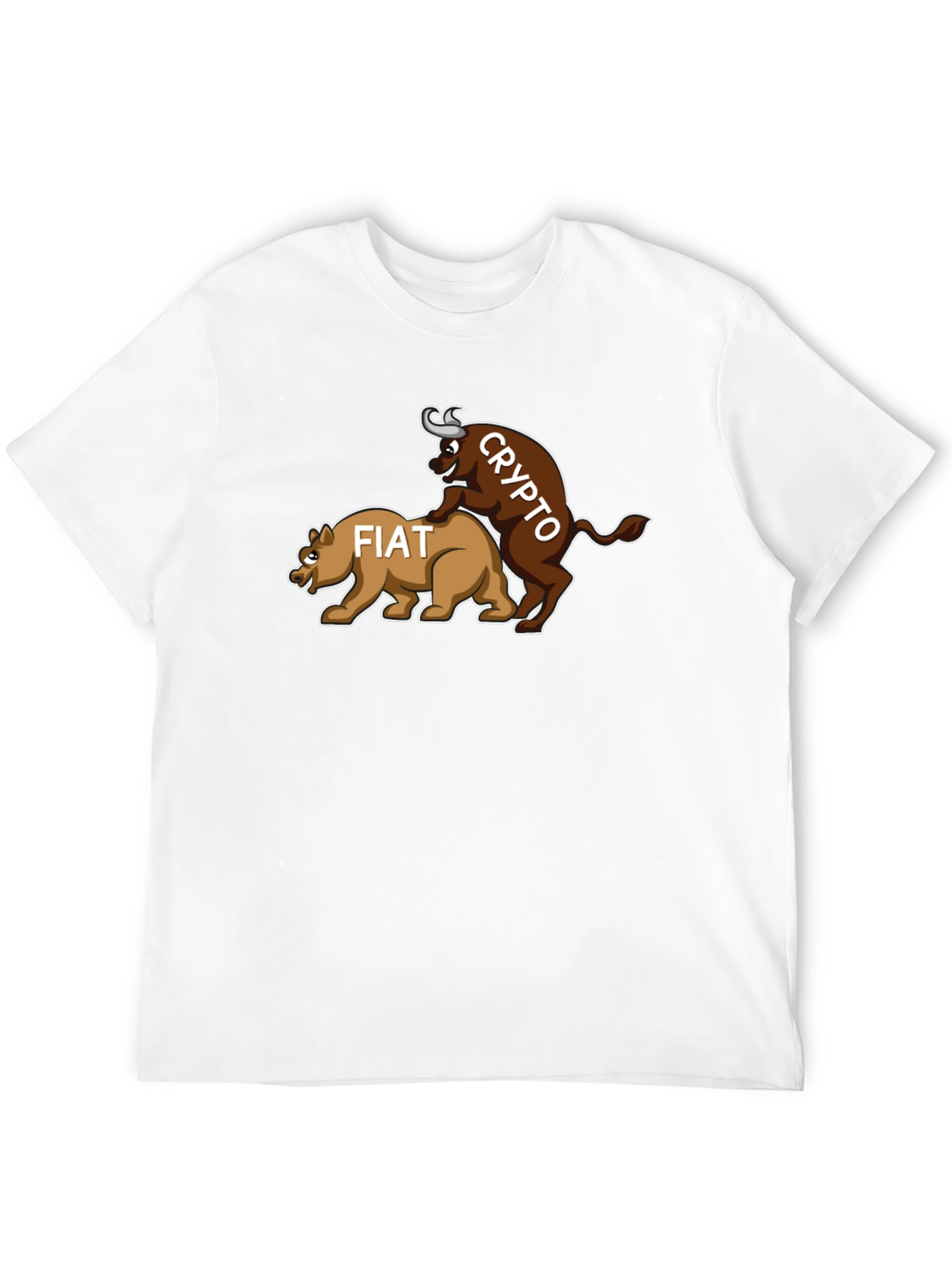 Crypto Bull vs. Fiat Bear T-Shirt - Black