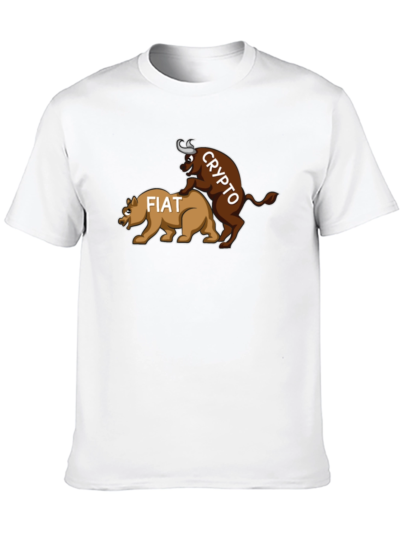 Crypto Bull vs. Fiat Bear T-Shirt - Black