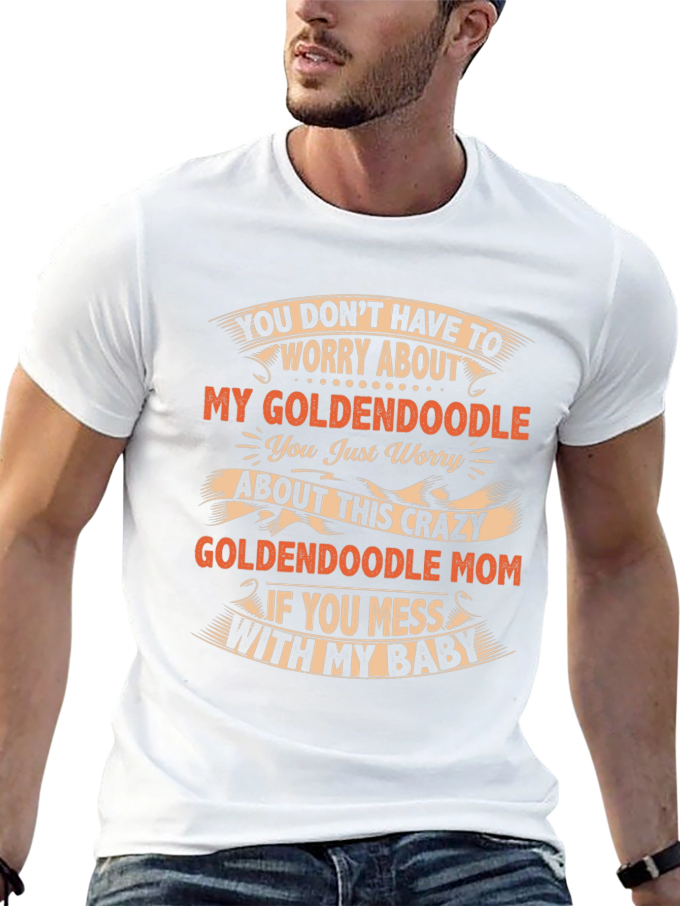 Goldendoodle Mom Crazy Baby Graphic T-Shirt