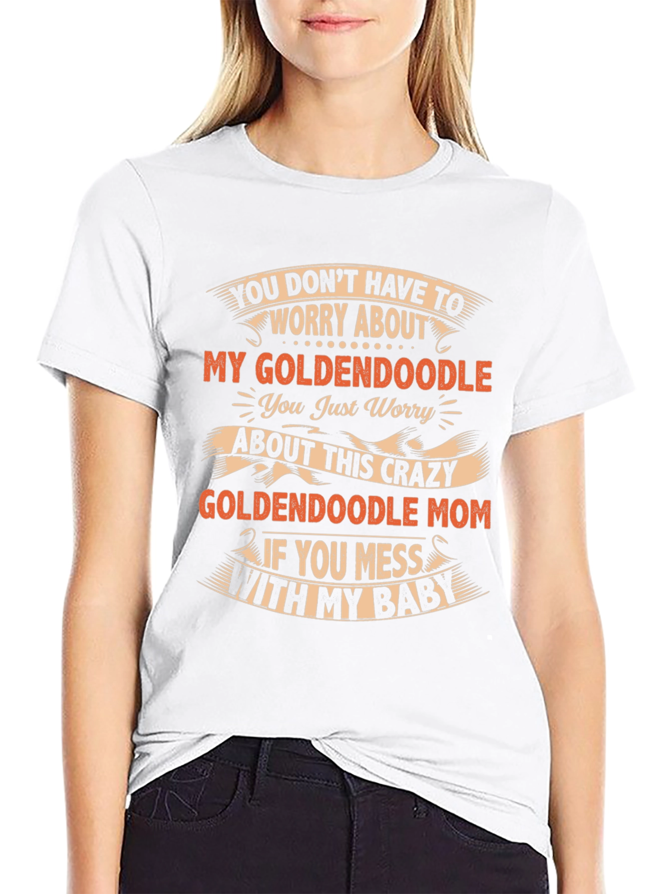 Goldendoodle Mom Crazy Baby Graphic T-Shirt