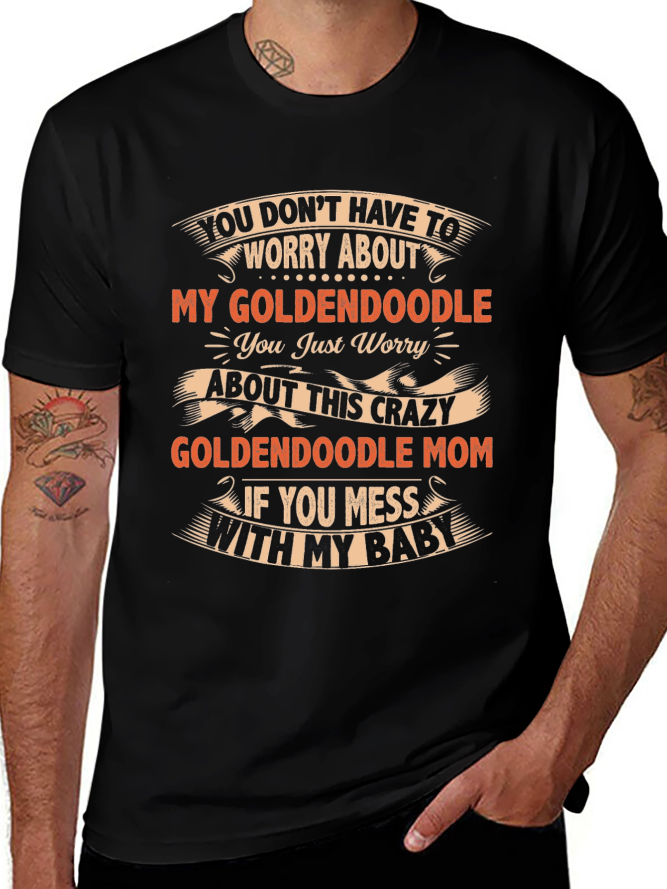 Goldendoodle Mom Crazy Baby Graphic T-Shirt