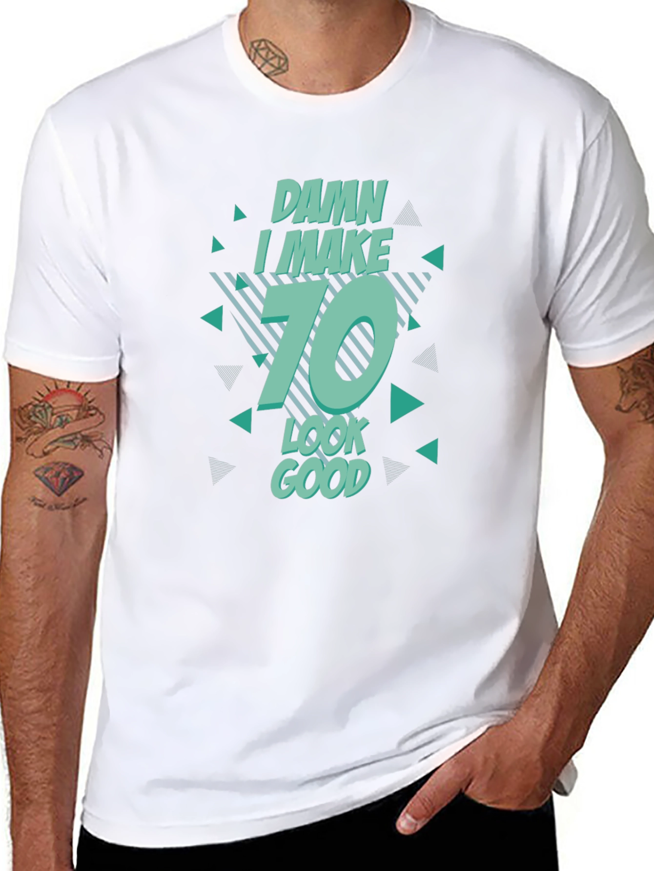 Damn I Make 70 Look Good T-Shirt Birthday Gift