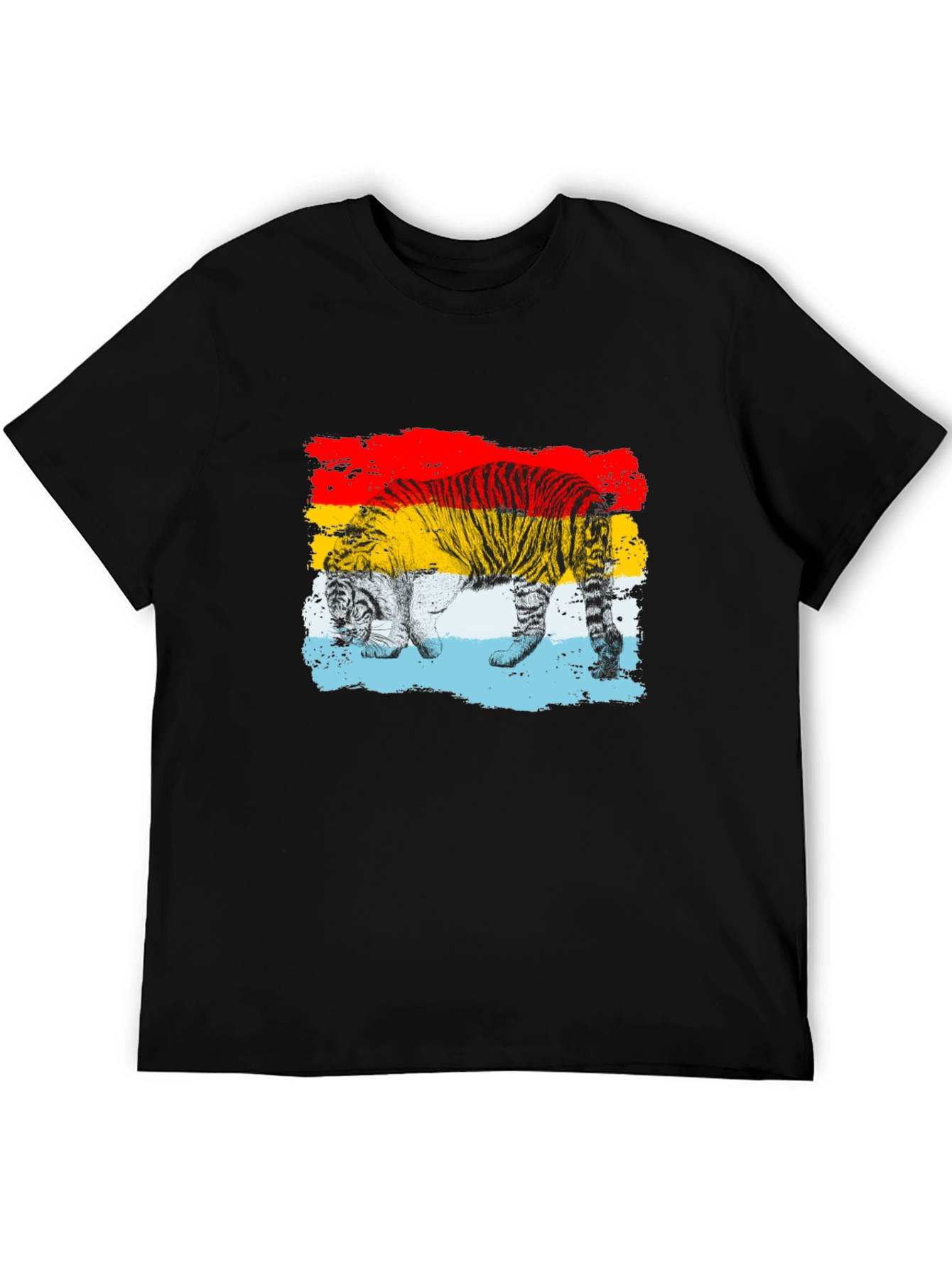 Tiger Stripe Graphic Black T-Shirt