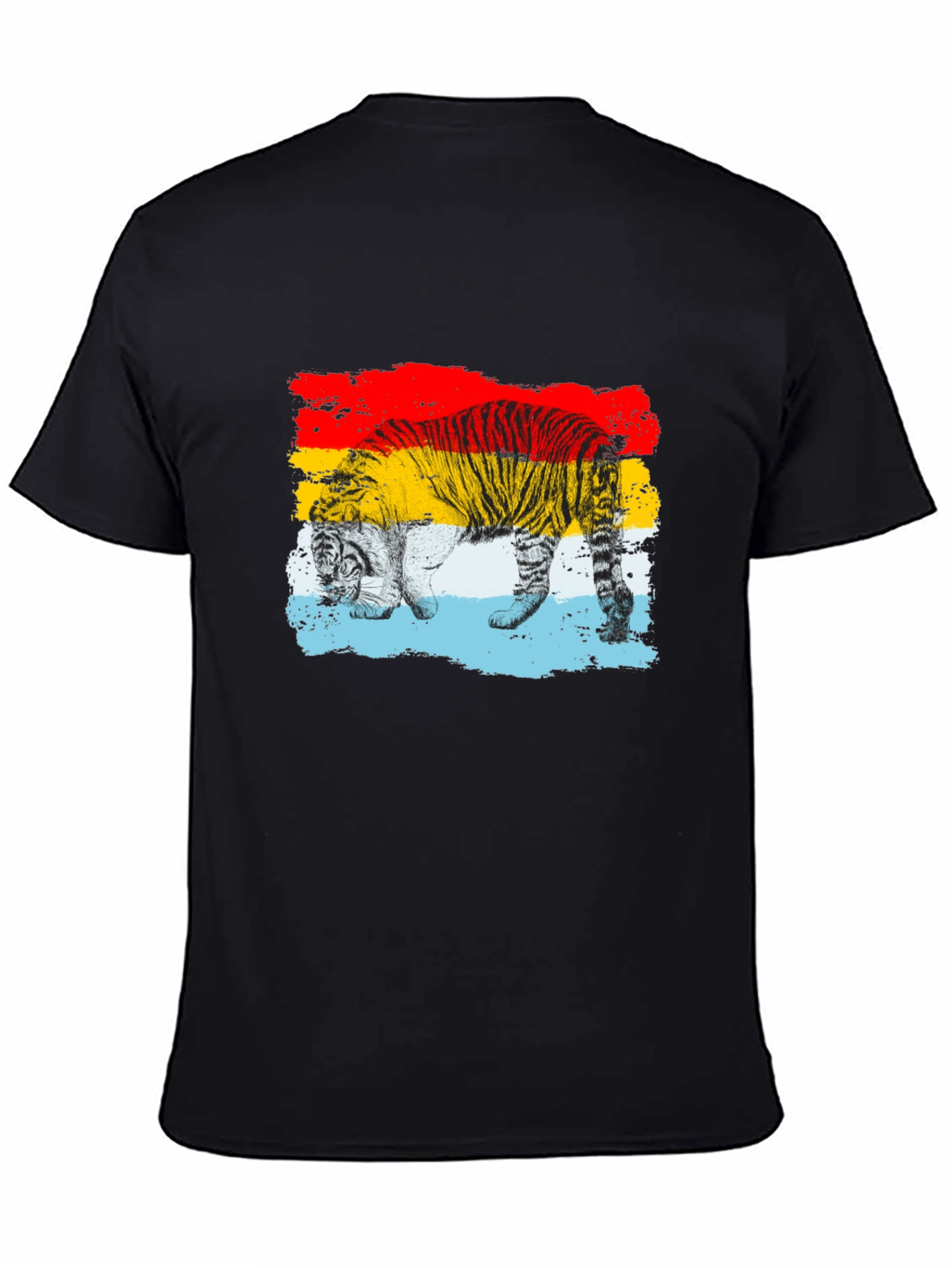 Tiger Stripe Graphic Black T-Shirt