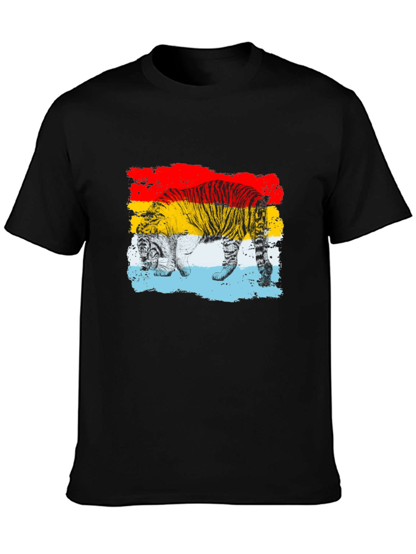 Tiger Stripe Graphic Black T-Shirt