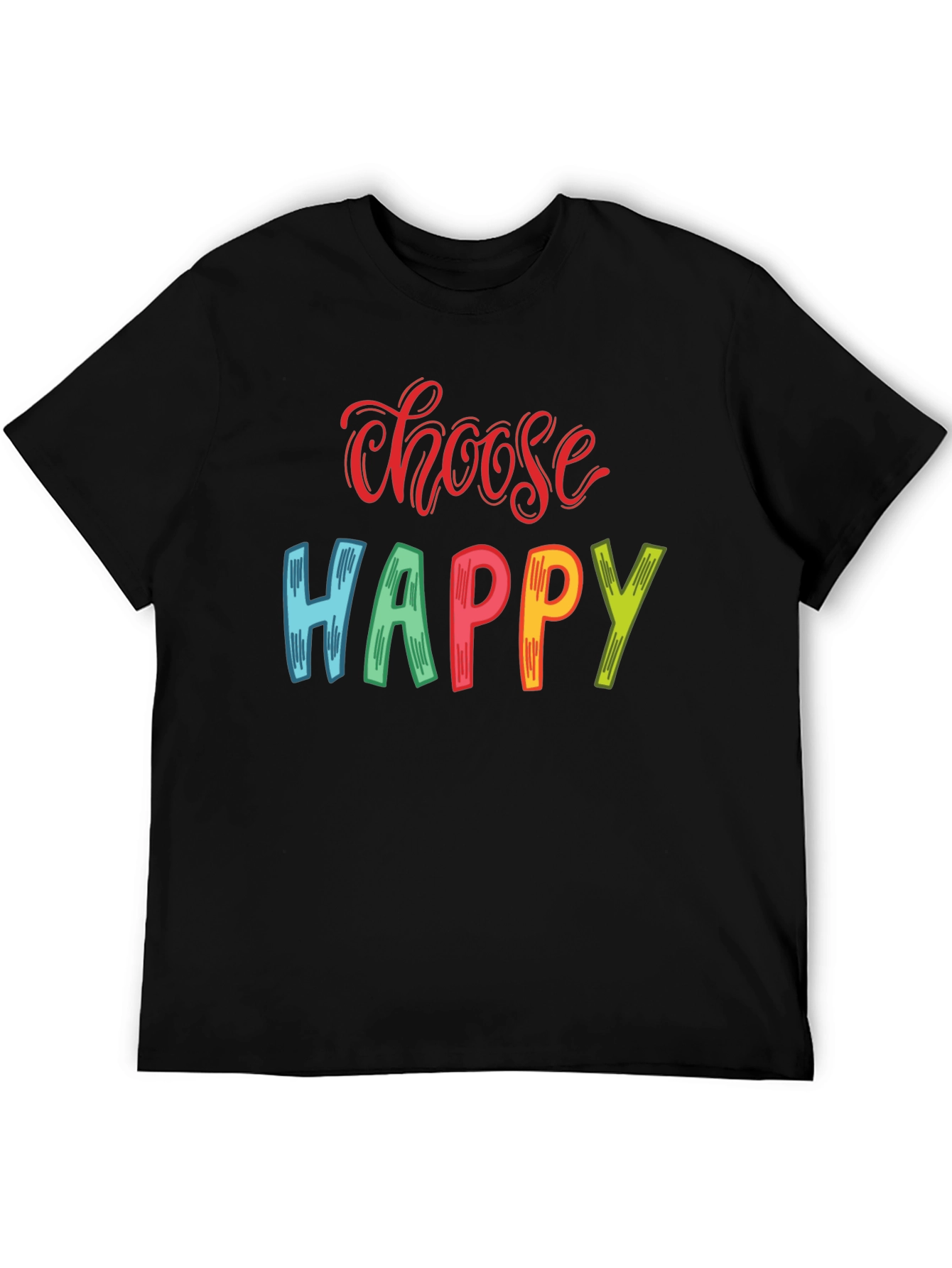 Choose Happy Graphic Print T-Shirt