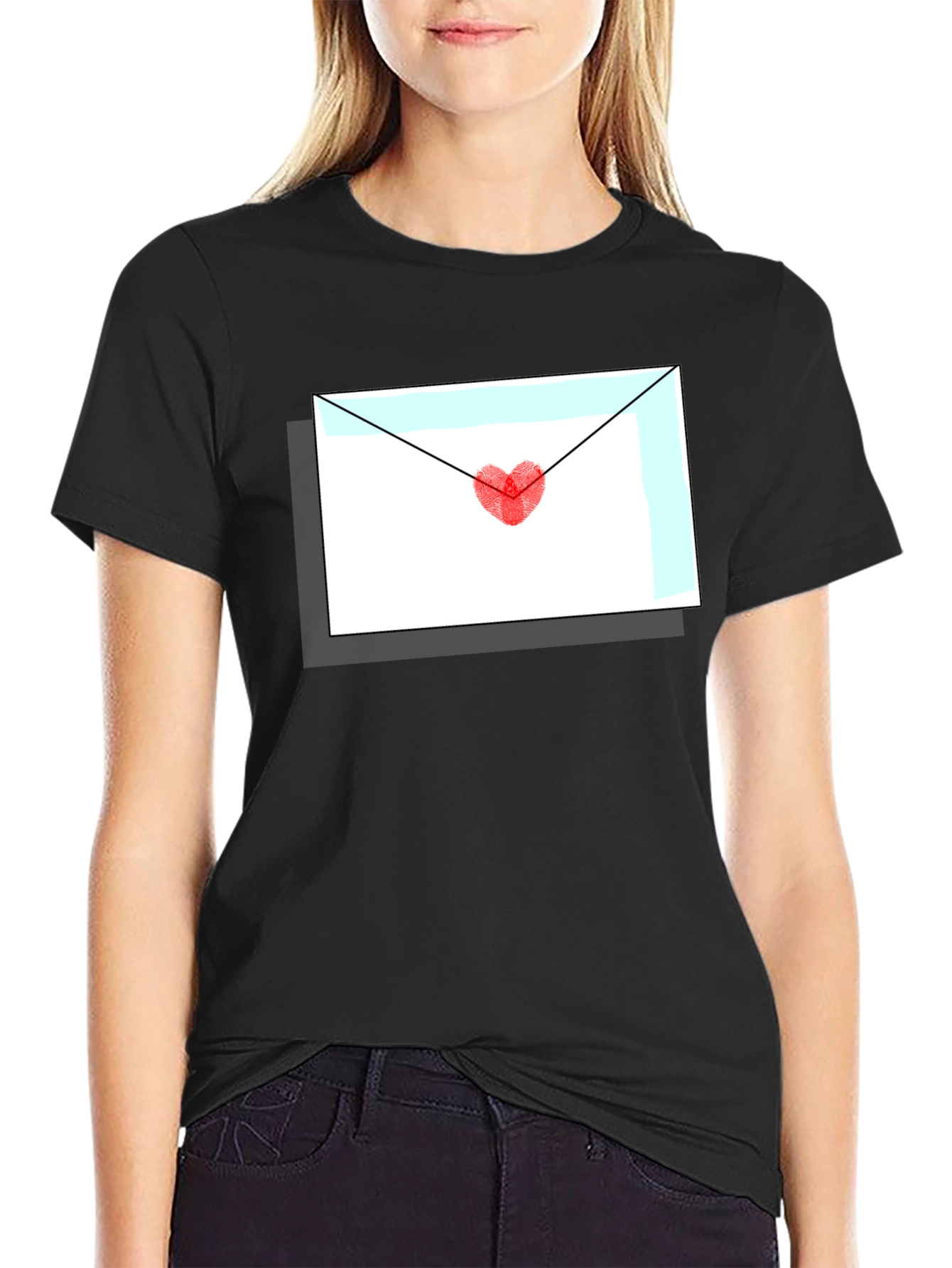 Love Letter Graphic Tee - Heart Envelope T-Shirt