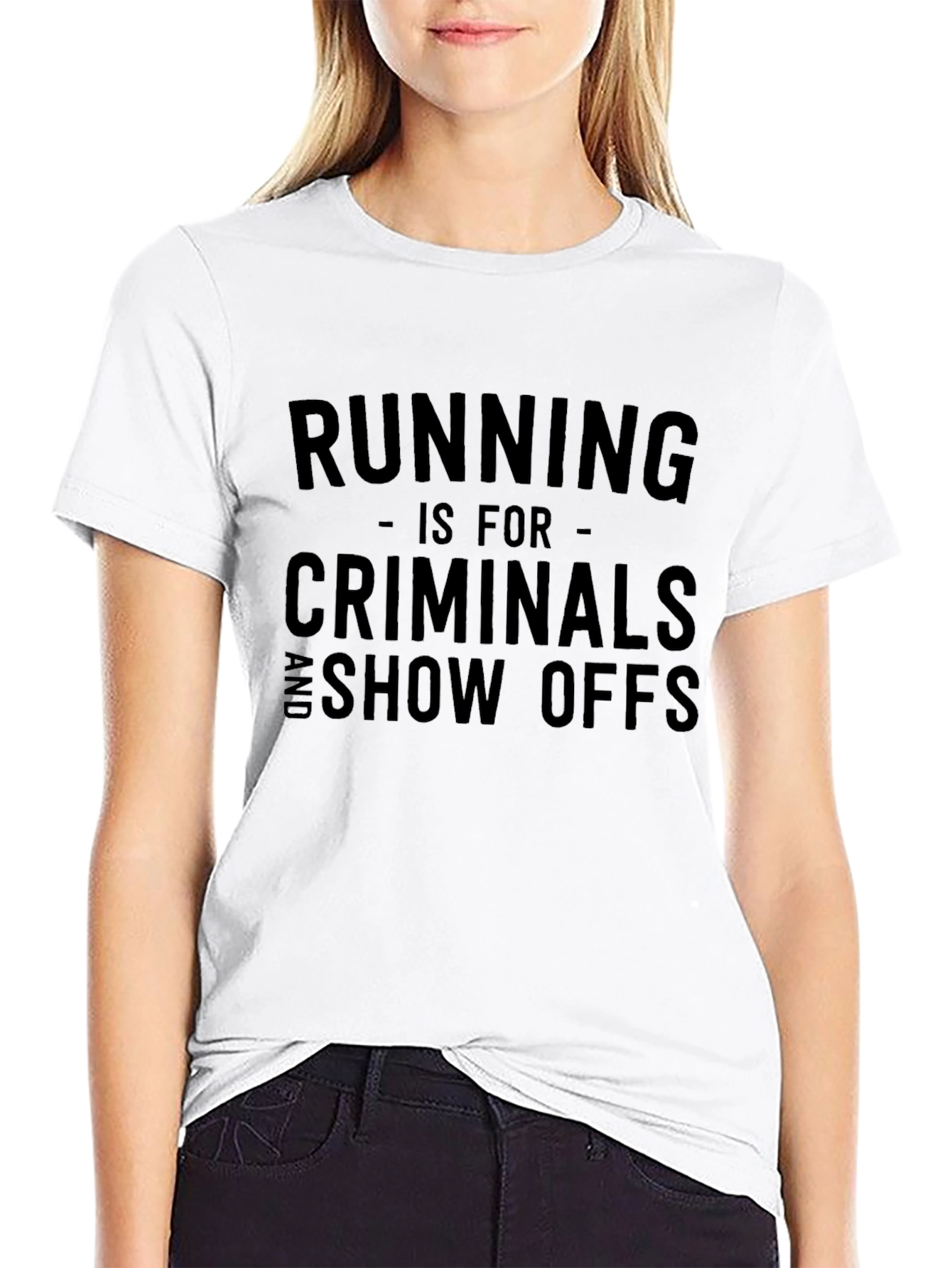 Running is For Criminals Funny Graphic Tee