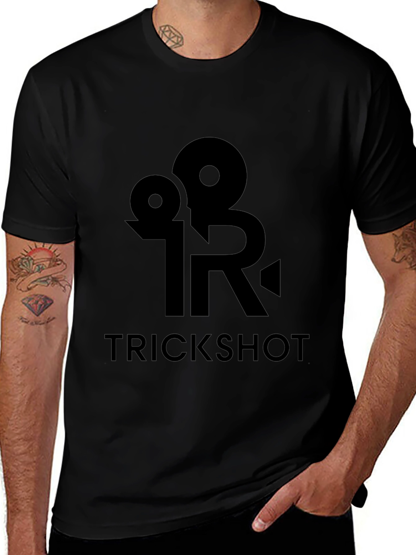 Trickshot Black Graphic Tee - Stylish & Unique