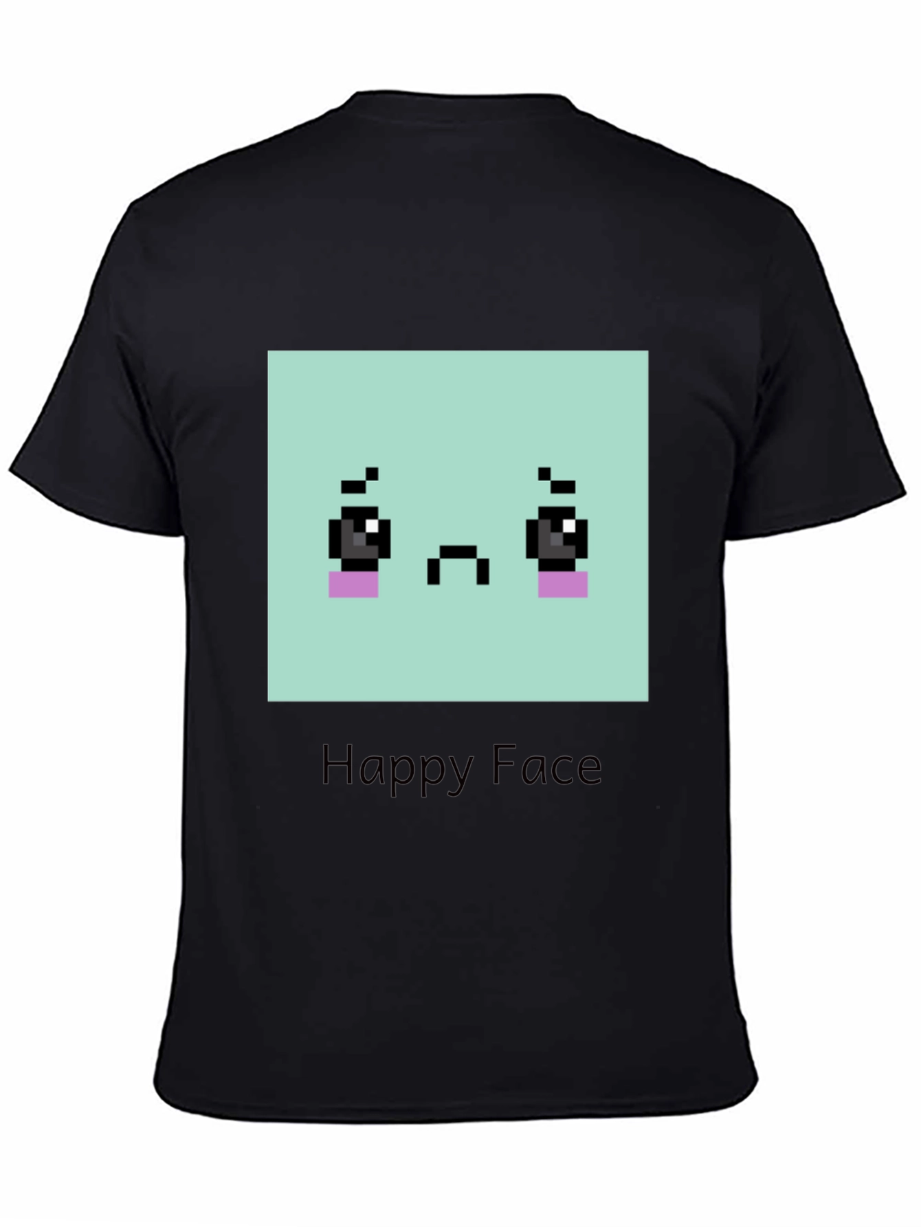 Sad Pixel Art Face T-Shirt - Unisex Graphic Tee