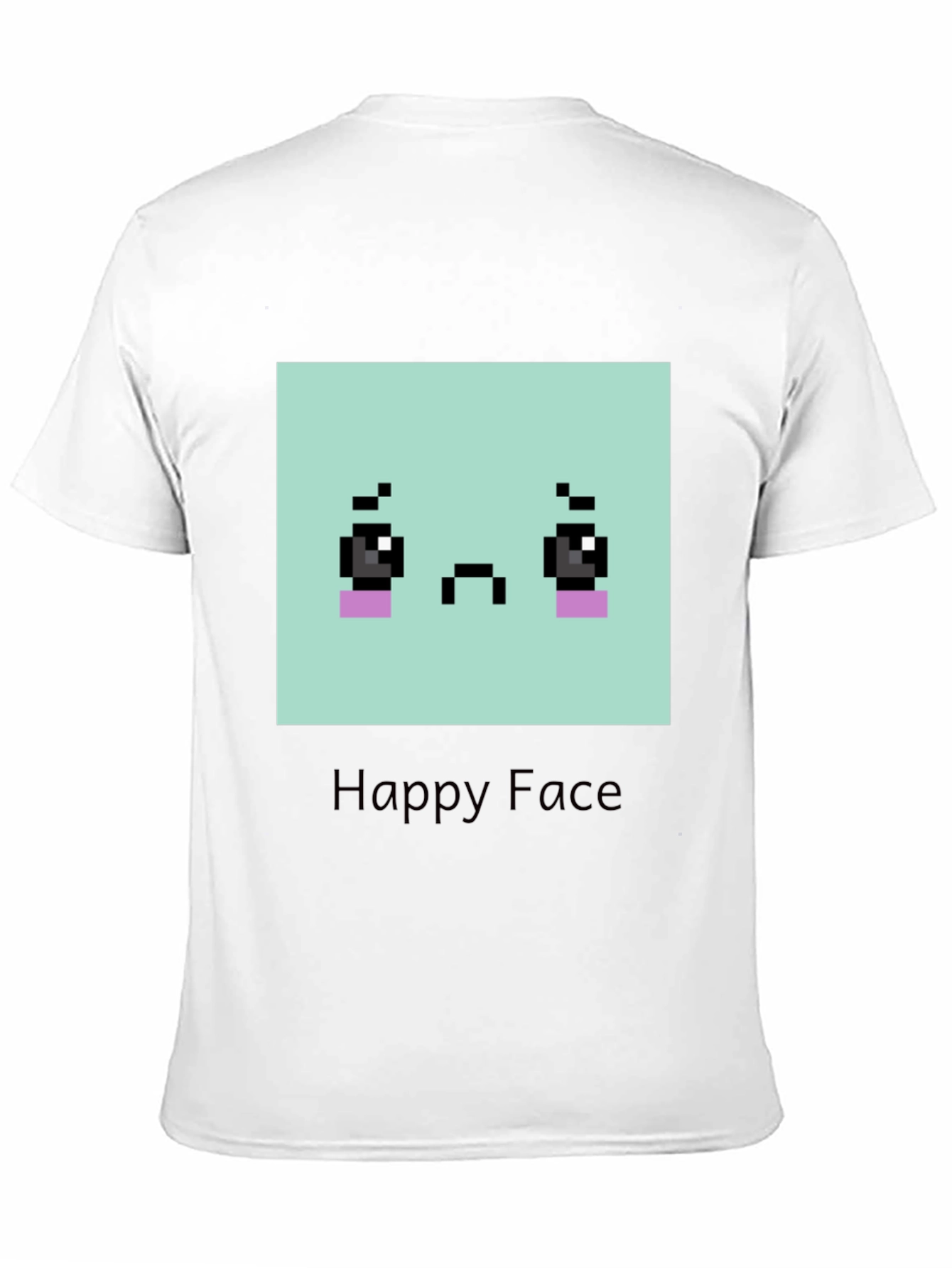 Sad Pixel Art Face T-Shirt - Unisex Graphic Tee