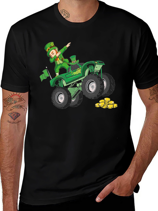 St. Patricks Leprechaun Monster Truck Graphic Tee