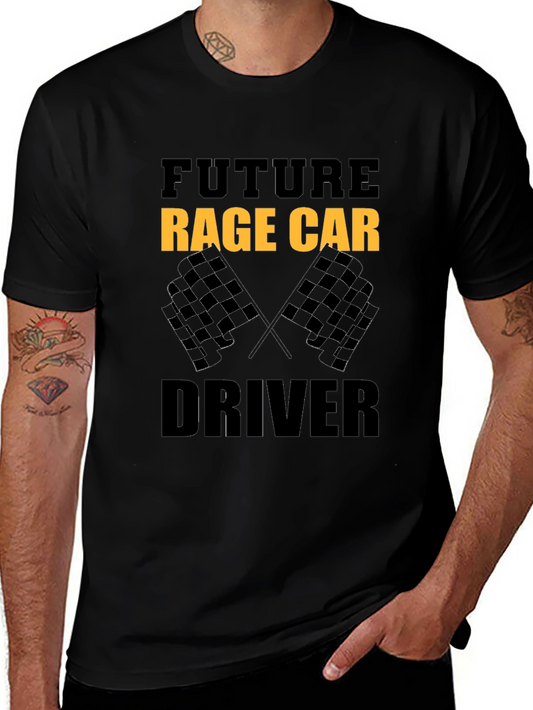 Future Rage Car Driver Black T-Shirt