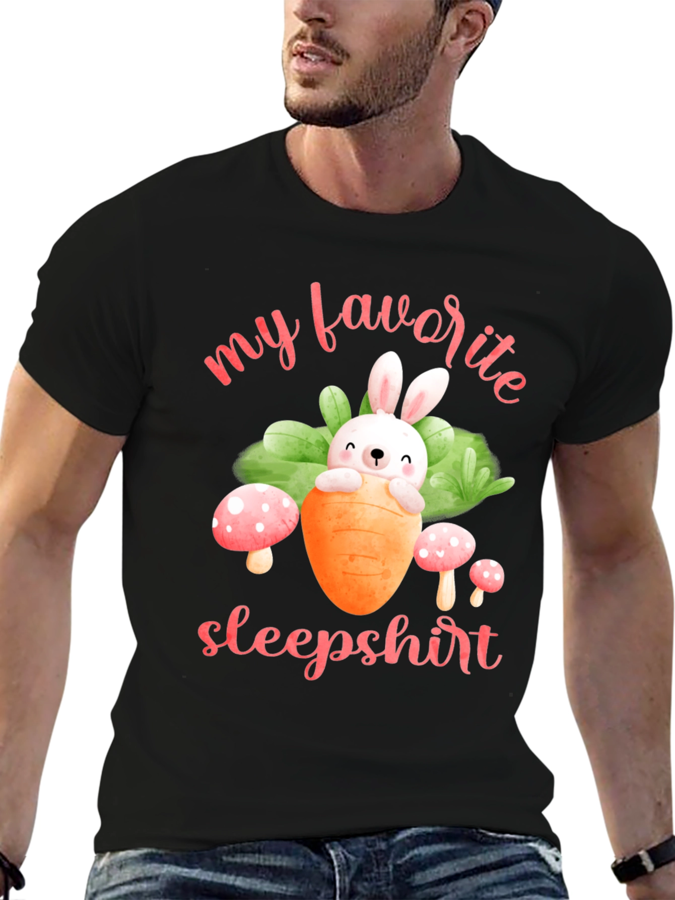 Cute Bunny Carrot Sleepshirt T-Shirt