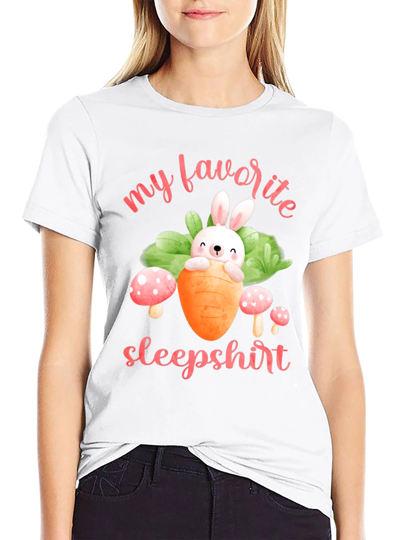 Cute Bunny Carrot Sleepshirt T-Shirt