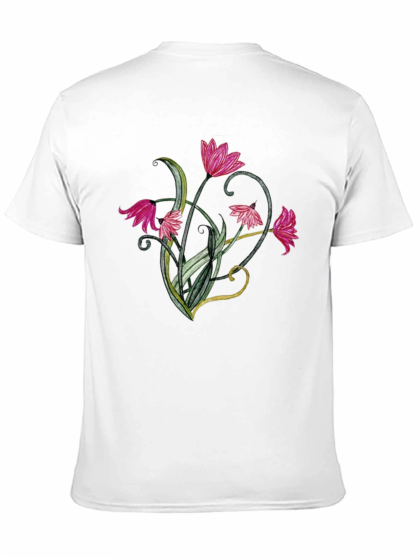 Floral Graphic Black T-Shirt